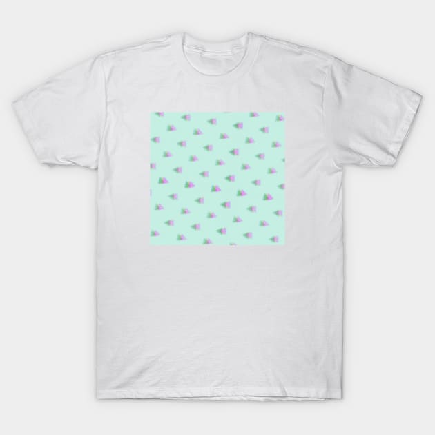 Triangle Pattern: Mint T-Shirt by LillianXie